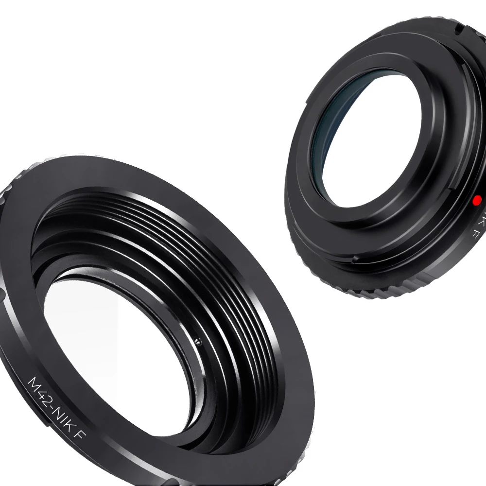 K&F CONCEPT Lens Adapter Ring for M42 Lens to Nikon Mount with Glass Cap for Nikon AI F D5100 D700 D300 D800 D90 DSLR Camera