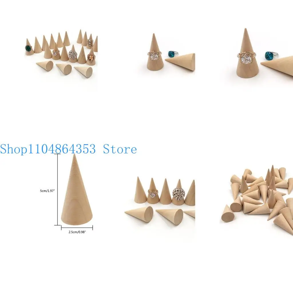 

652F 5Pcs Rings Holder Cone Rings Stand Jewelry Display Rack for Business Photoshoot Room Decoration