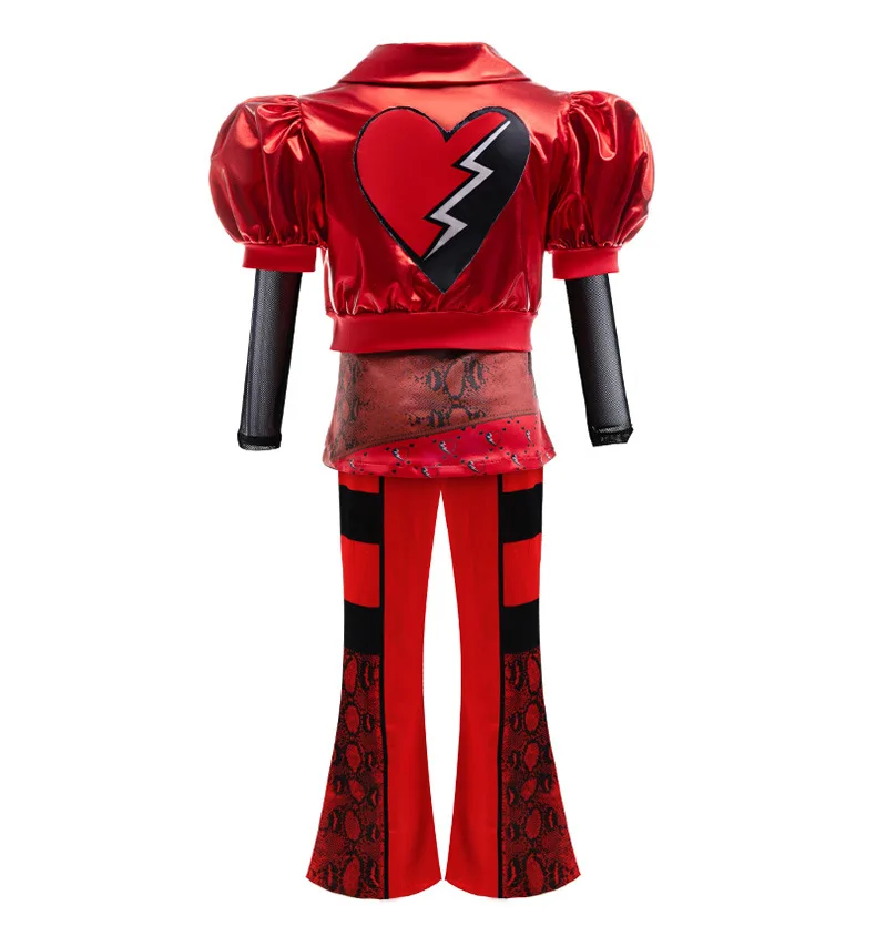 2024 هالوين كلوي ملكة القلوب بريدجيت تأثيري D-الاسطوانات 4 بذلة زي صعود فستان أحمر الفتيات يطير كم فستان