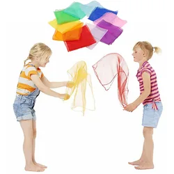 6PCS Dance performance gauze kindergarten children's puzzle early education toys parent-child dance colored gauze dance scarf