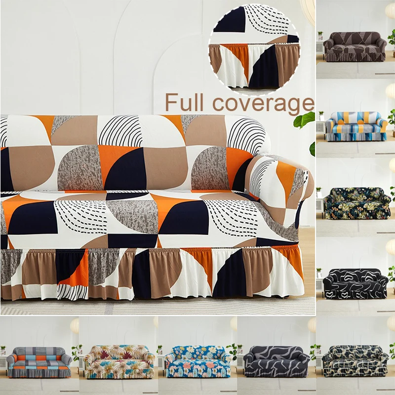 High Stretch Skin Friendly Sofa Cover360 ° Full Surround Anti Slip and Non Slip 1/2/3/4 Seater Living Room Sofa Protective Cover