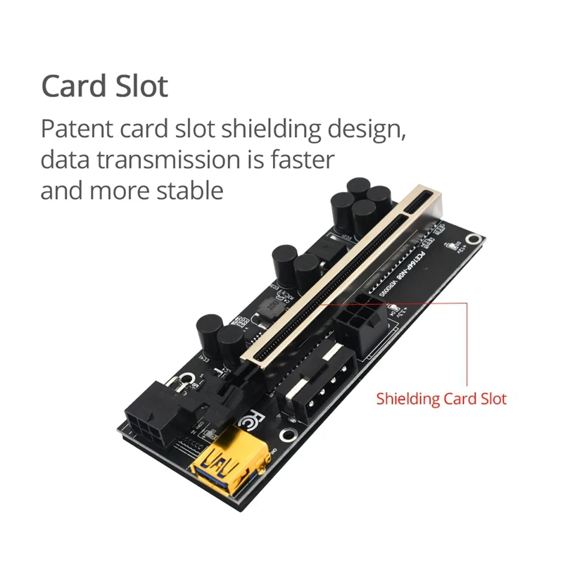 НОВЫЙ-1 шт. обновленная VER009S Plus PCI-E PCIE Riser Card Ver 009S USB 3.0 SATA 15Pin на 6-контактный адаптер для майнинга BTC