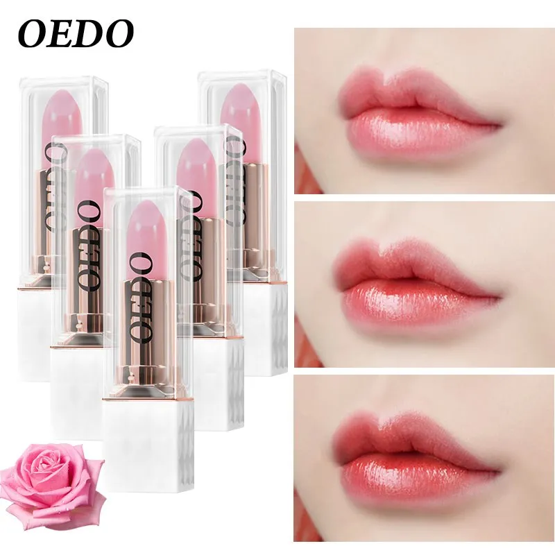 

5pcs Rose Nourishing Color Changing Lip Balm Mild Soothing Color Rich Nourishing Moisturizing Beauty Bright Color lipstick