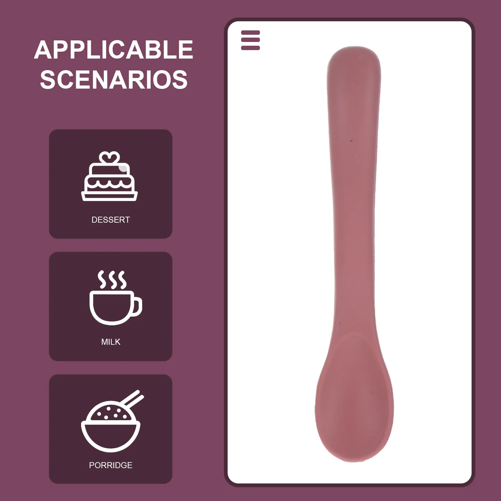 10Pcs Soft Flexible Silicone Baby Spoons Toddler Feeding Training Spoon for Feeding Soup Porridge Puree Dessert Cake