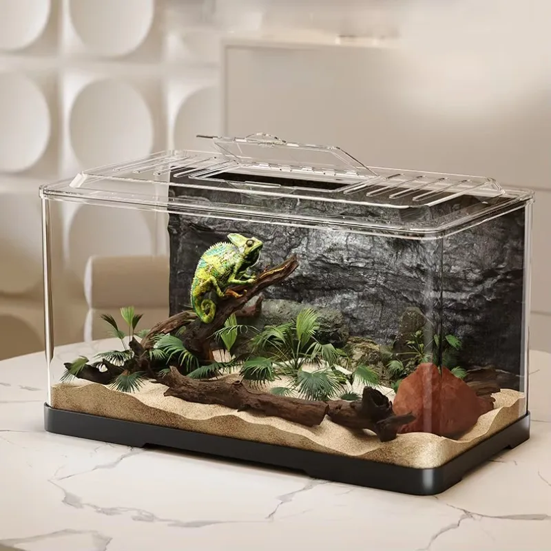 

Rectangular Pet Climbing Box With Heating Pad Universal Transparent Acrylic Household Small Turtle tank Reptile Tank