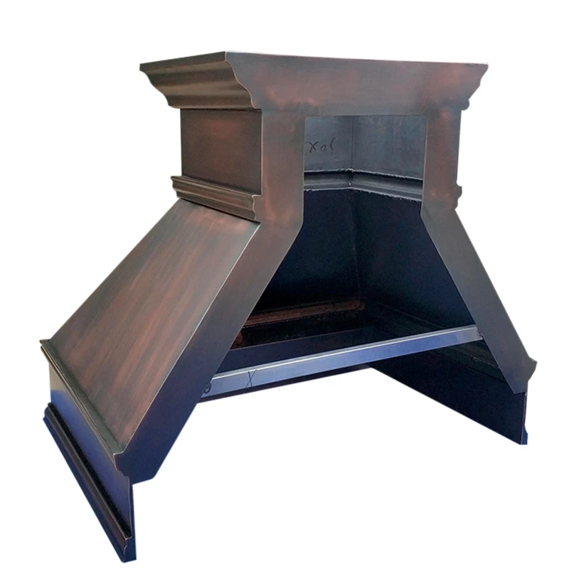 Kitchen Range Hood Copper Household Kitchen Extractor Cooker Vent Cover Chimney Hood