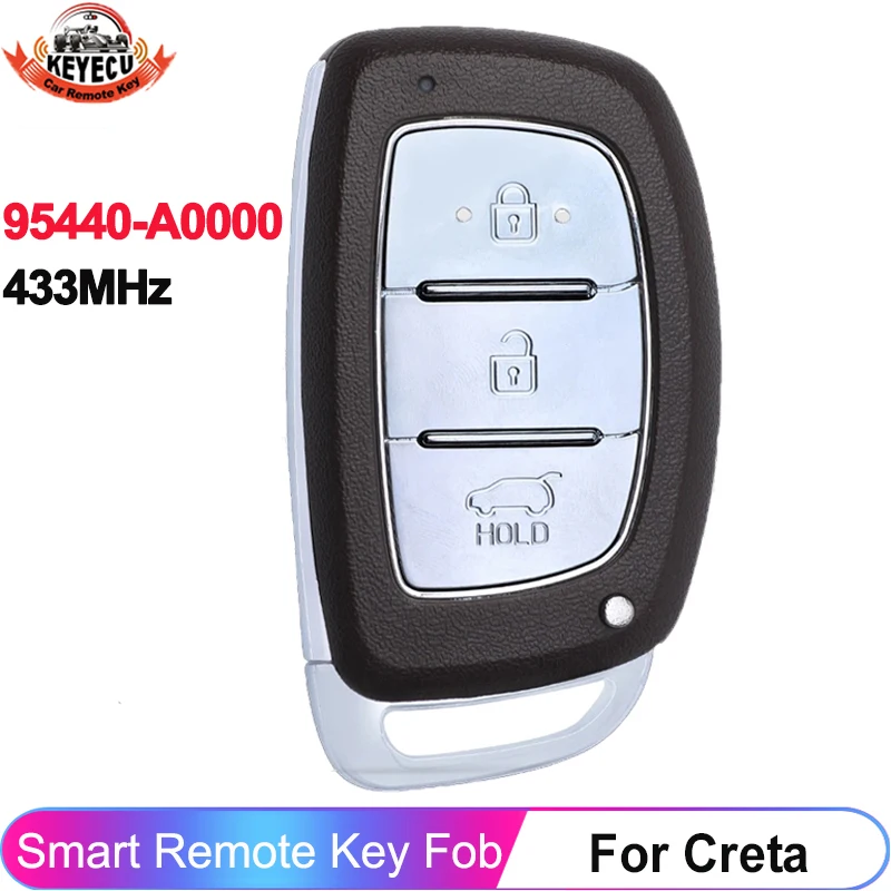 KEYECU For Hyundai Creta 2016 2017 2019 2020 2021 P/N: 95440-A0000 95440-A0500 Remote Control 433MHz 8A CHIP Smart Key 3 Button