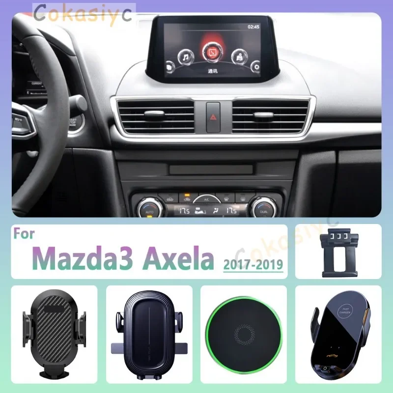 For Mazda 3 Axela 2017 2018 2019 Car Phone Holder Wireless Charging Magnetic Phone Holder Car Magsafe Support Accessories