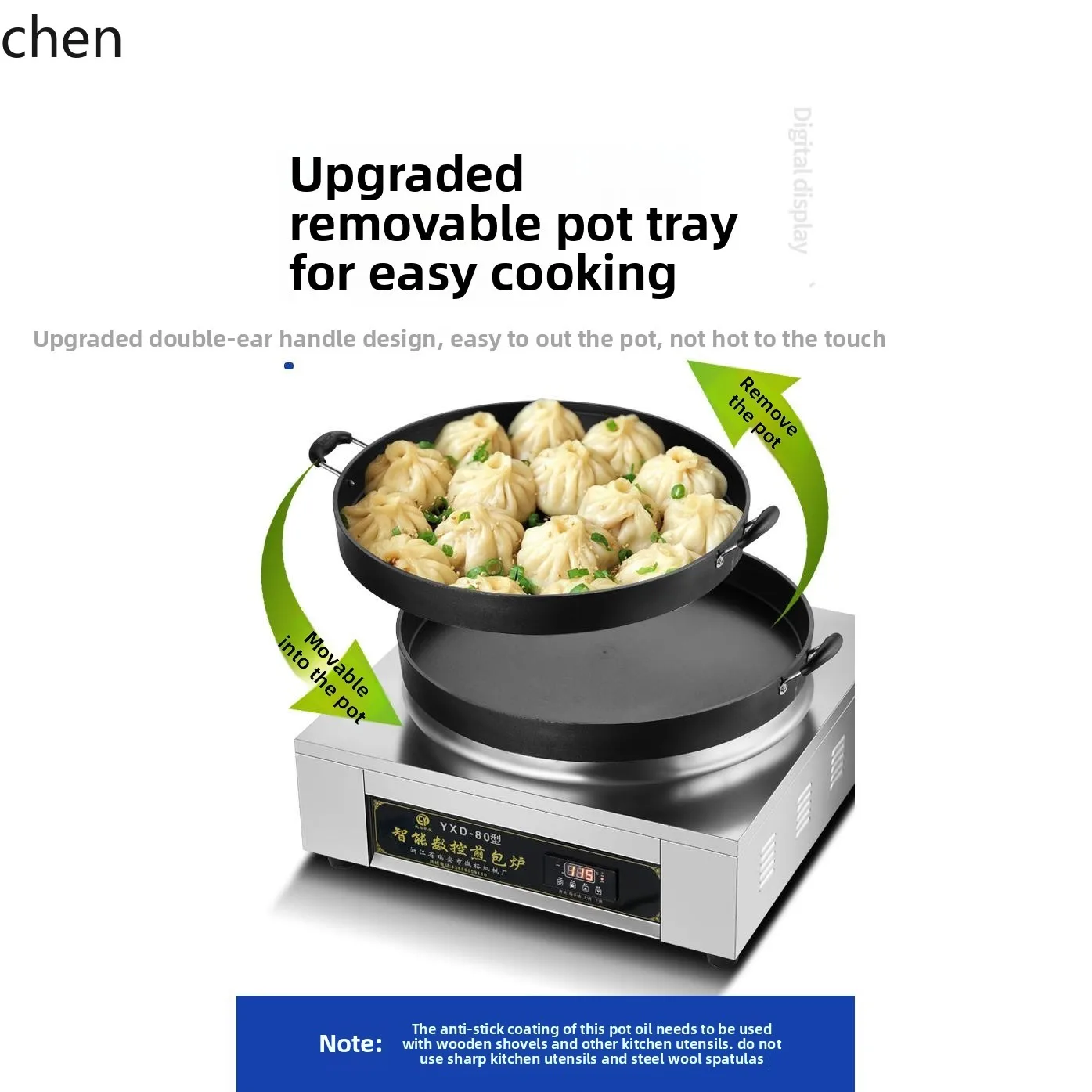 LXC Stufa Commerciale Fresco Panino Fritto Pentola Automatica Acqua Panino Fritto Pentola Elettrica Da Tavolo Pentola Adesivo Gnocchi Fritti