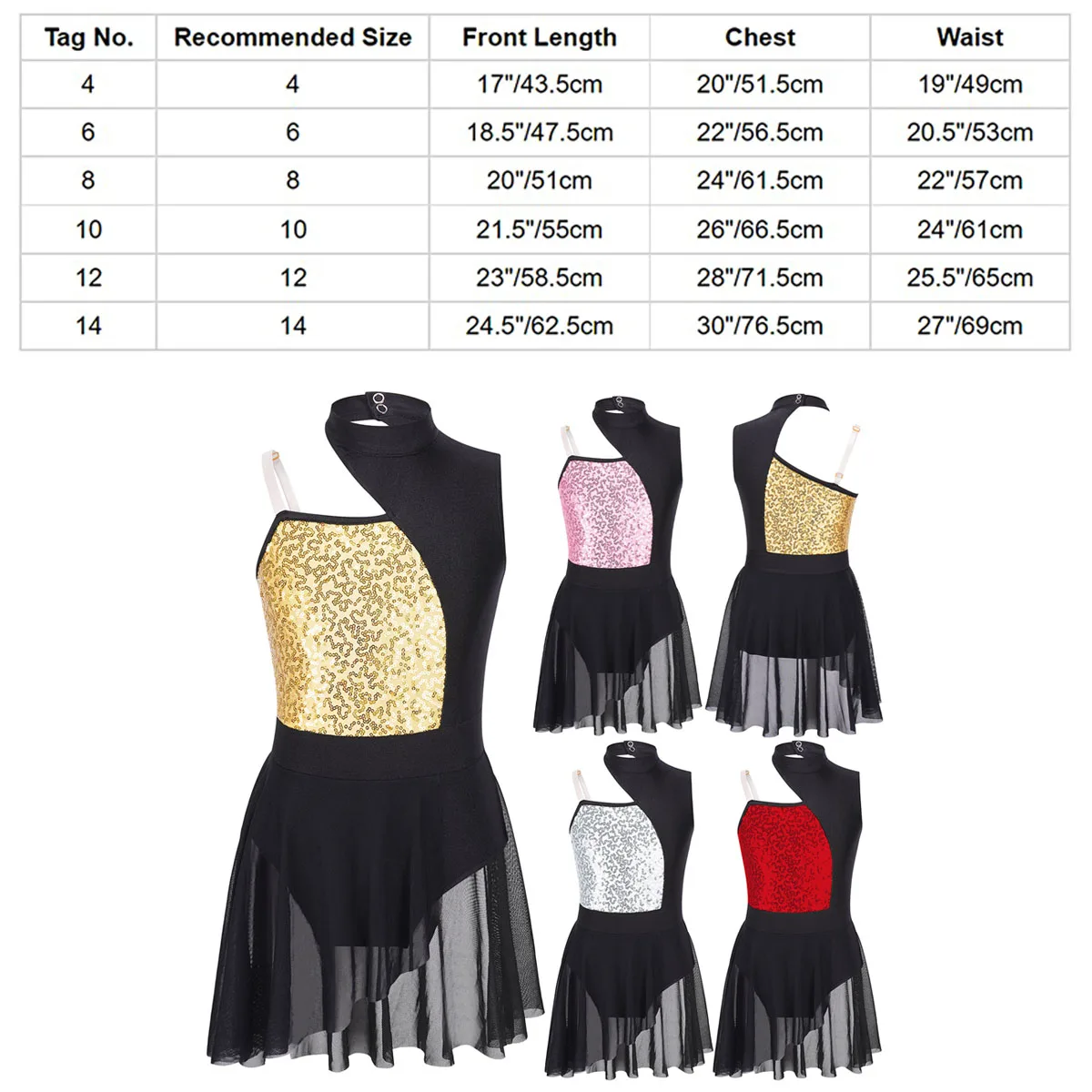 Kids Girls Ballet Dance Costume Sequins Mesh Contemporary Lyrical Dance Dress Leotards Tutu Skirt Modern Performance Dancewear