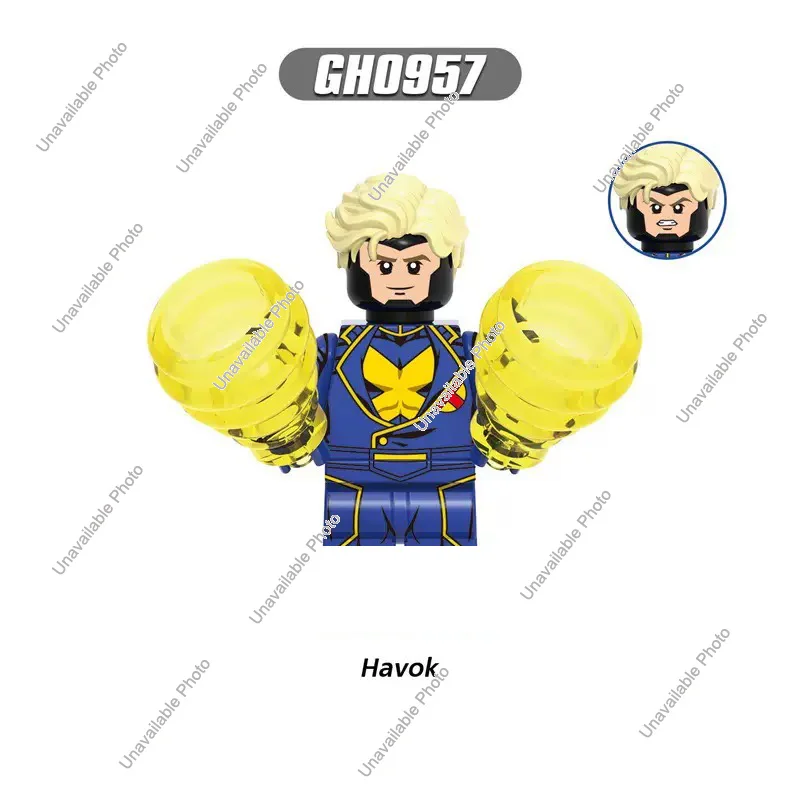 BLOKEES G0223 Multiple Man Strong Guy Gambit Havok Bausteinfiguren Mini-Spielzeugbausteine, geeignet als Geschenk für Festivals