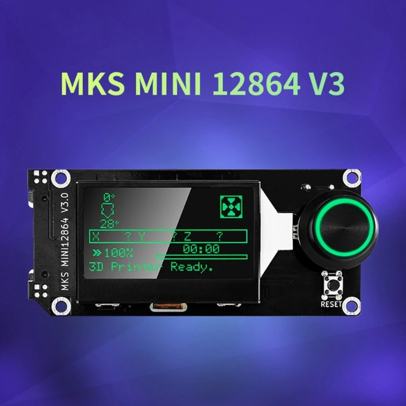 

MINI 12864 V3.0 for Smart LCD Screen Display RGB Backlit for Firmware for NANOV2 Klipper Marlin2.0 RobinE3-D