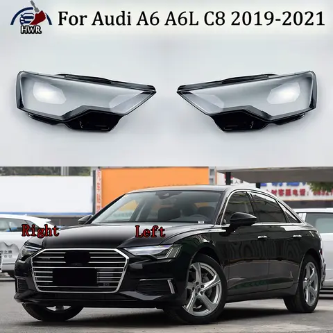 헤드 램프 커버 렌즈 투명 램프 그늘 유리 헤드 라이트 쉘 Audi A6 A6L C8 2019 2020 2021 용 기존 전등 갓 교체
