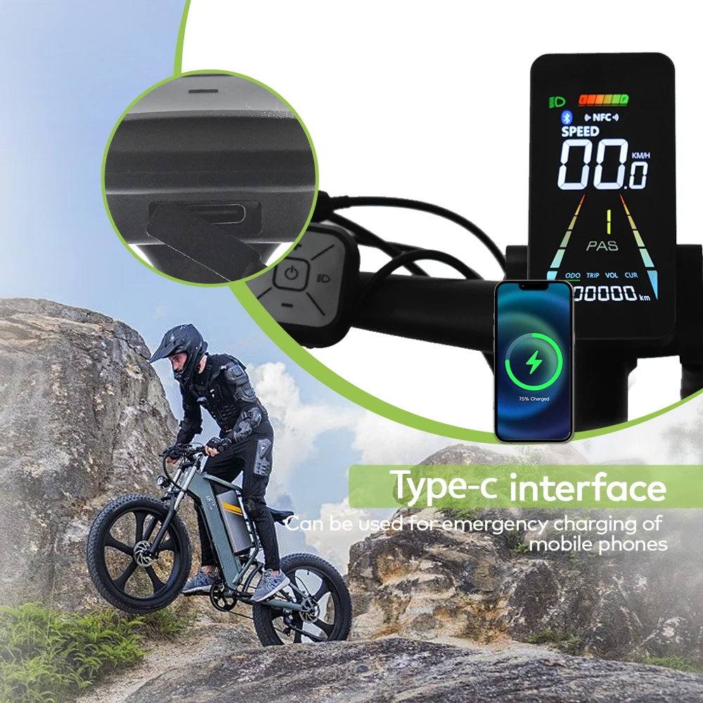 F4【UART2】Turn On The NFC-Bildschirm Elektrisches Fahrrad-Display Ebike-Zubehör 24V/36V/48V/60V Fahrradcomputer Fahrradtacho – Detail 8