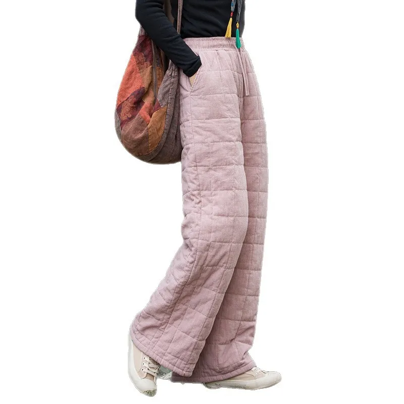 السراويل الشتوية المتعثرة 2025: اللحف المدقق، رامي الكتان والنمط الفني. #5