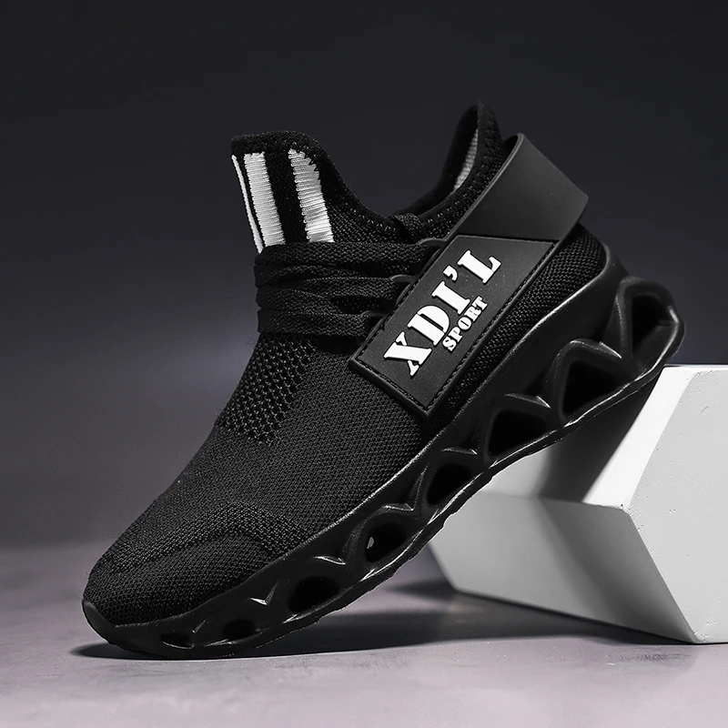 

Men Women Running Shoes Breathable Knit Mesh Casual Sneakers Couples Outdoor Anti-slip Tennis Shoes Athletic Walking Shoes Flats