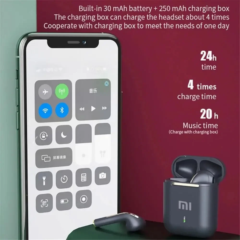 Xiaomi J18 auriculares Bluetooth en la oreja Ultra alta calidad de sonido estéreo HiFI impermeable táctil auriculares con reducción de ruido