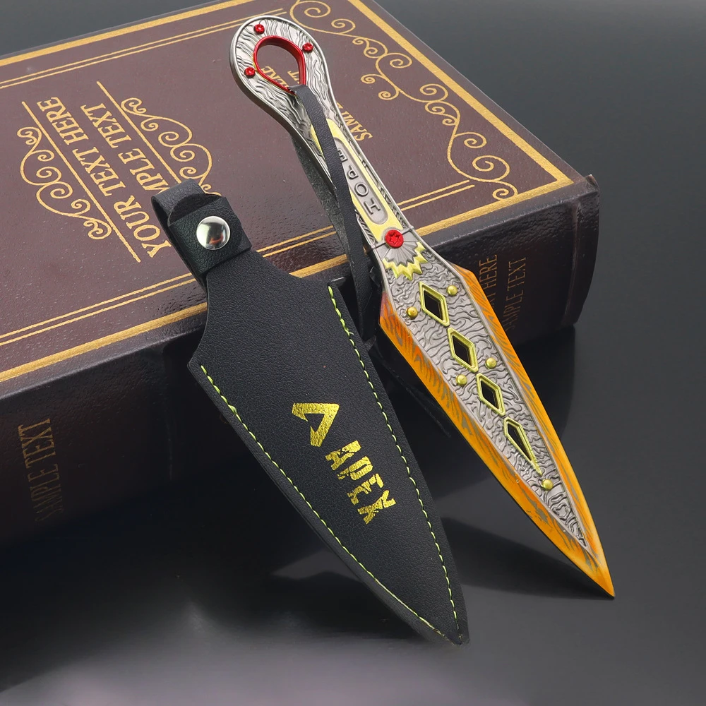 22cm apex legends herança arma wraith kunai jogo metal katana faca espadas rotativa armaelee modelo presentes brinquedos para meninos