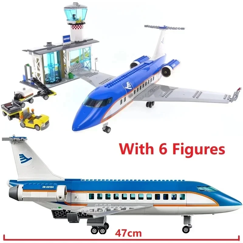 

718PCS Manned Airport Passenger Terminal Aircraft Building Blocks Bricks Space Shuttle Model CompatibleToys Kids Gifts