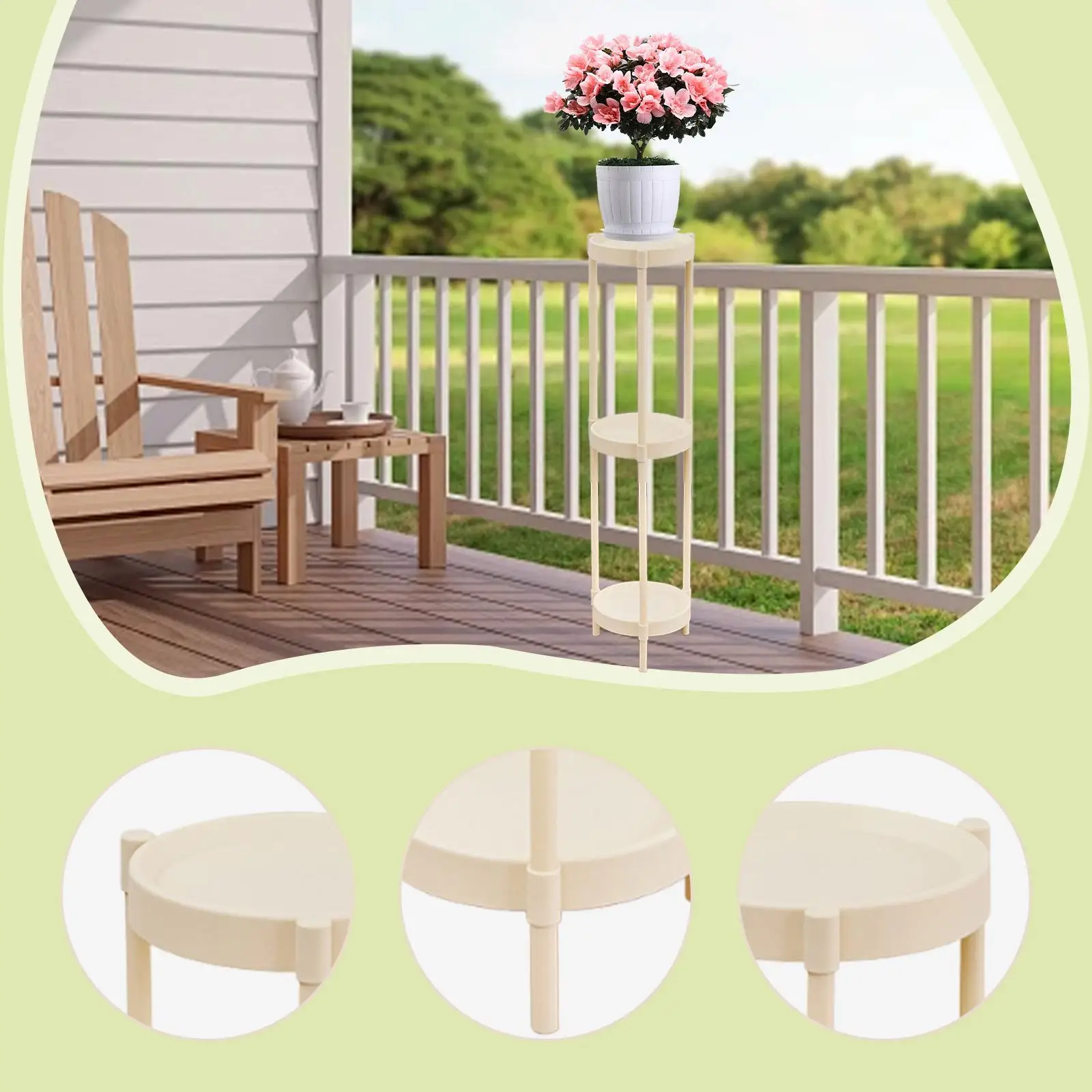 Plant Stand Potted Plant Holder Multipurpose Tall Rack Potted Display Rack for Bedroom Living Room Yard Office Kitchen