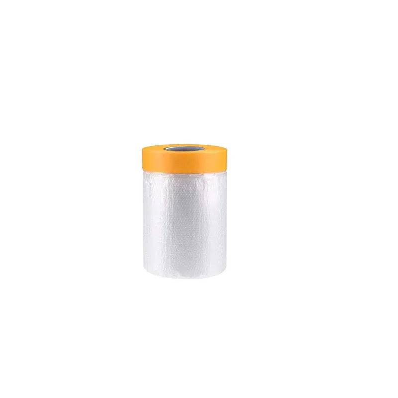 Tape and Drape, Pre-Taped Masking Film, Paint Adhesive Protective Film Roll for Covering Skirting, Frames, Cars and Auto Body
