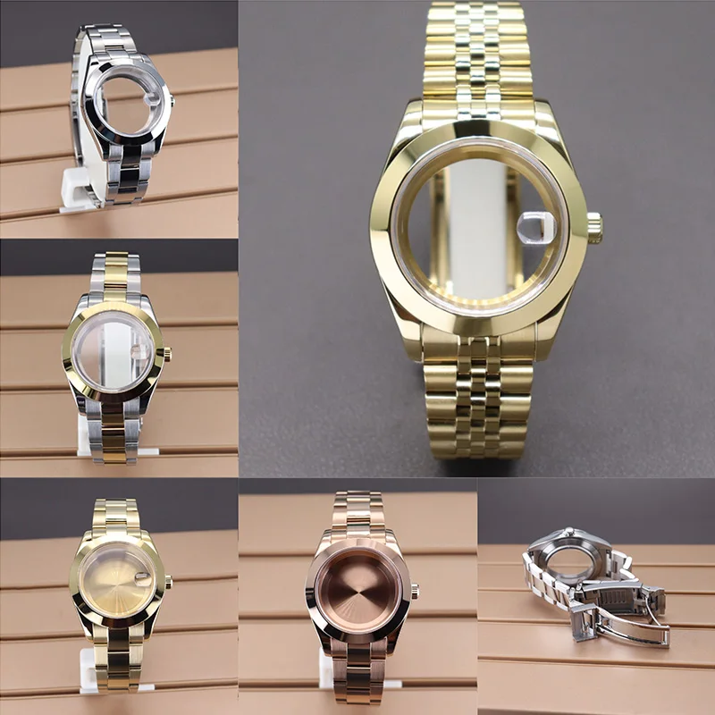 

Waterproof Watches Accessories 36mm/39mm Watch Case Strap Sapphire Crystal For Nh35 Nh36 Nh34 Nh70 Miyota8215 automatic movement