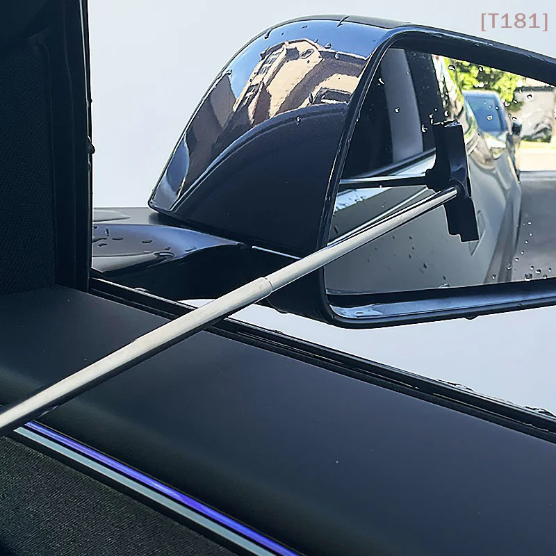 

[E] Car Rearview Mirror Wiper, Telescopic Squeegee For Auto Glass, Portable Water Cleaner Rod, Mini Automotive Cleaning Tool