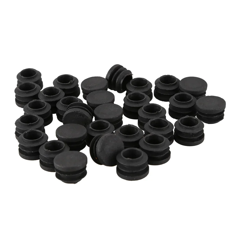 THIVN-Round Table Chair Leg Tube Pipe Insert End Cap 19Mm Dia 240Pcs Black
