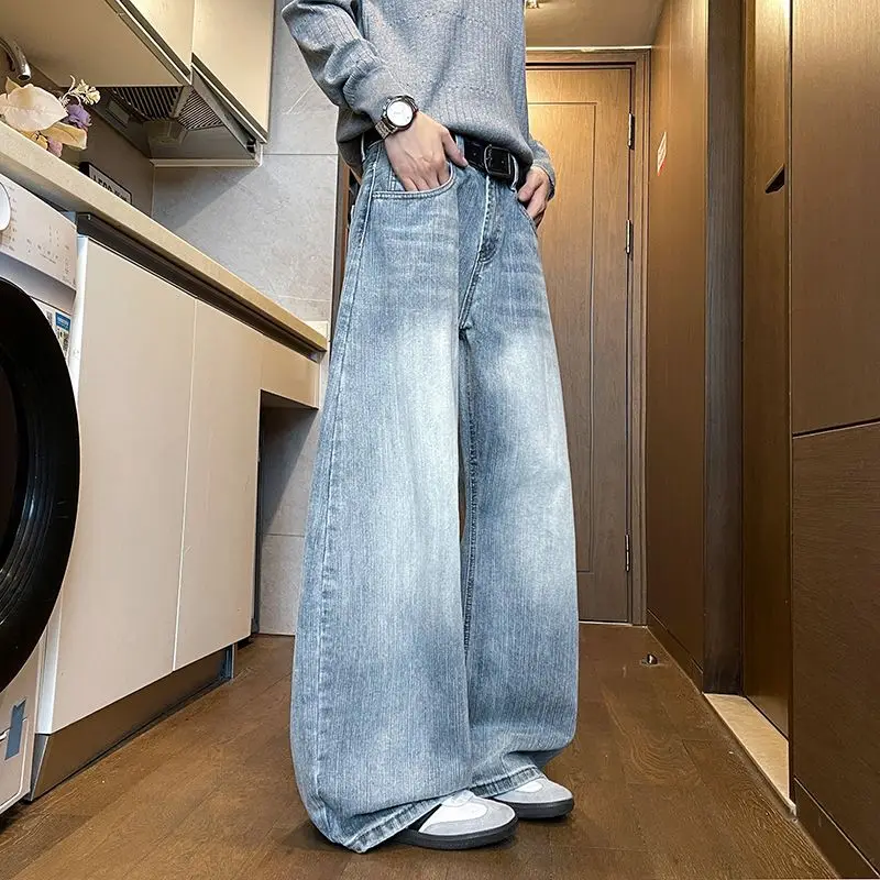 

New American Retro Jeans Men's Loose Scimitar Wide-leg Pants