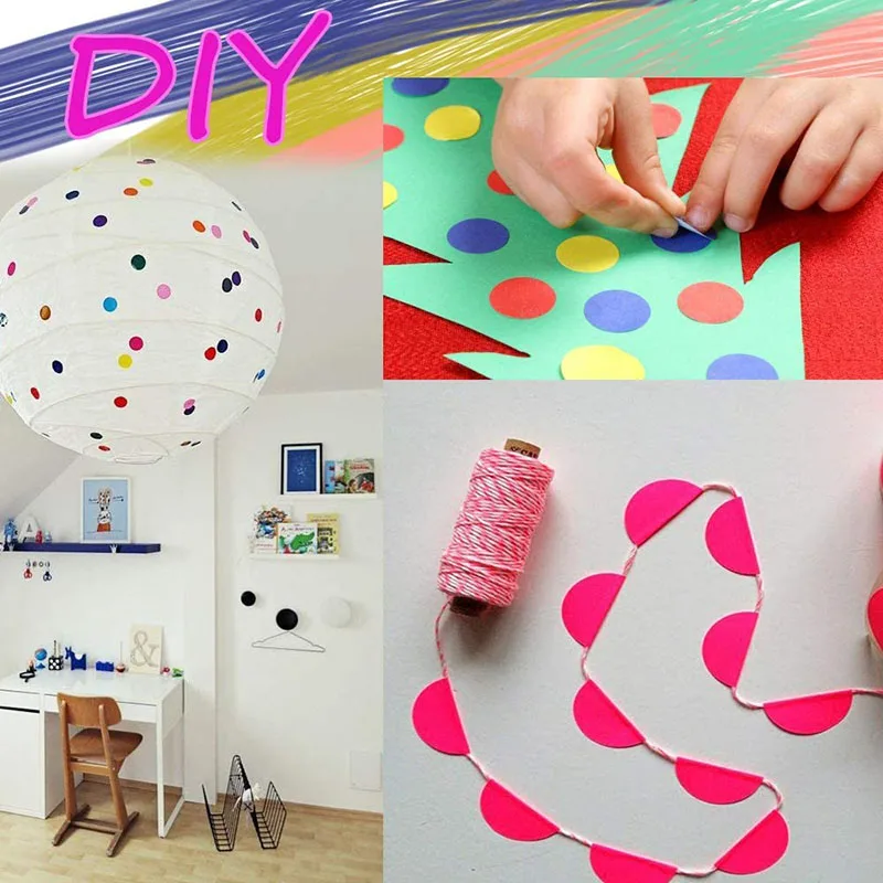 10/30sheets Round Circle Dot Sticker Kids DIY Art Craft 10 Colors Coding Circle Dot Puzzle Sticker Painting Labels Toys Gifts