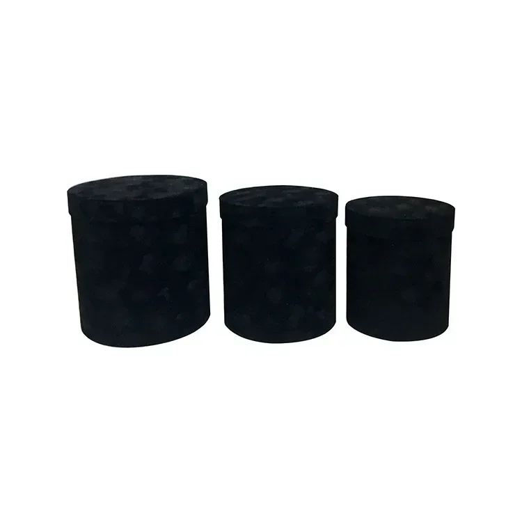 3 stks/set Ronde Vorm Fluwelen Geschenkdoos Bloemist Bloem Houder Emmer Geschenkverpakking Boeket Verpakking Party Bruiloft Supply