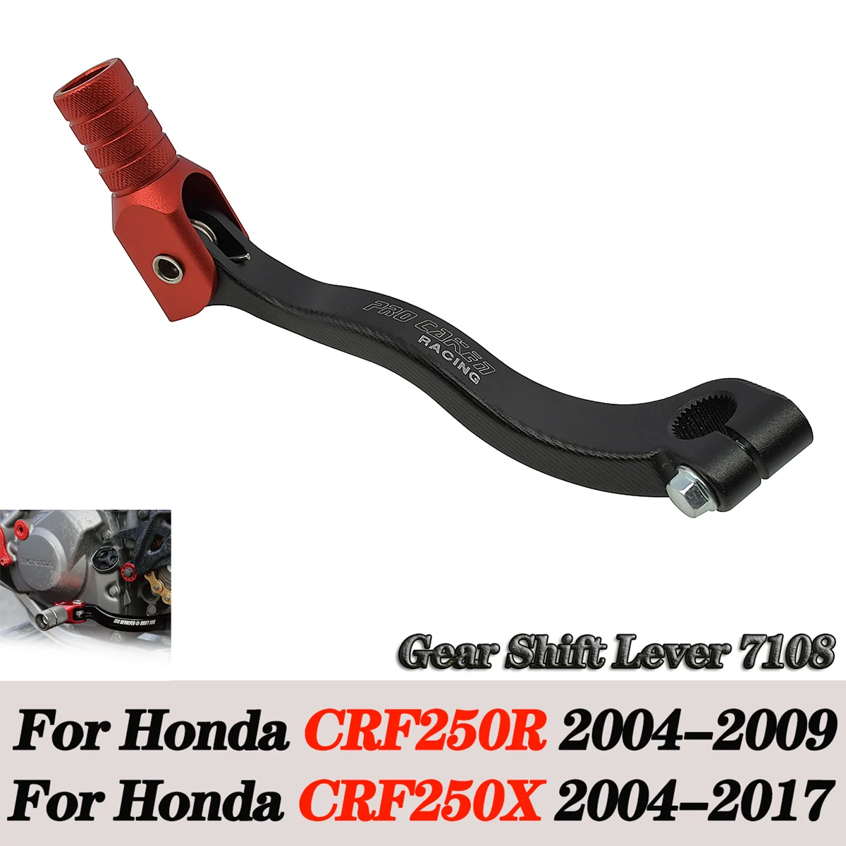 

Motorcycle CNC Gear Shifter Shift Lever Pedal For Honda CRF250R CRF250X CRF 250R 250R 250 R X CRF250X 2004-2017 Dirt Pit Bike