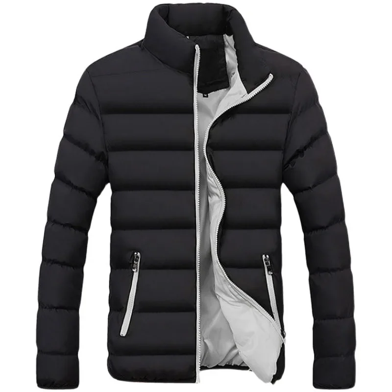 Trendy Cotton Coat Jacket For Men Casual Korean Style Cropped Winter Down Cotton Coat Padded Jacket For Students