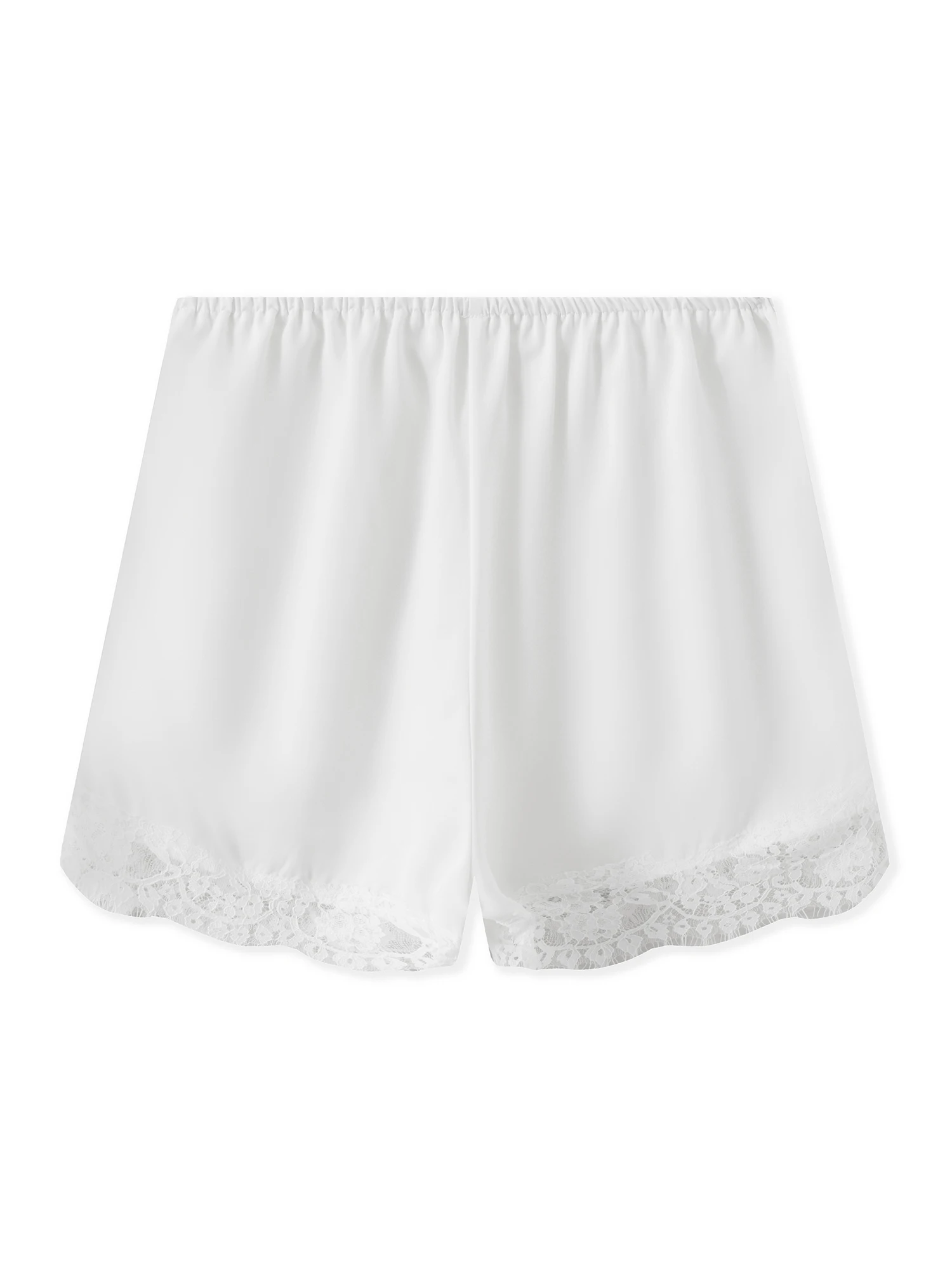 شورت نسائي خفيف الوزن من مزيج الكتان مع حزام خصر برباط وتفاصيل حواف كروشيه لمظهر صيفي أنيق #2