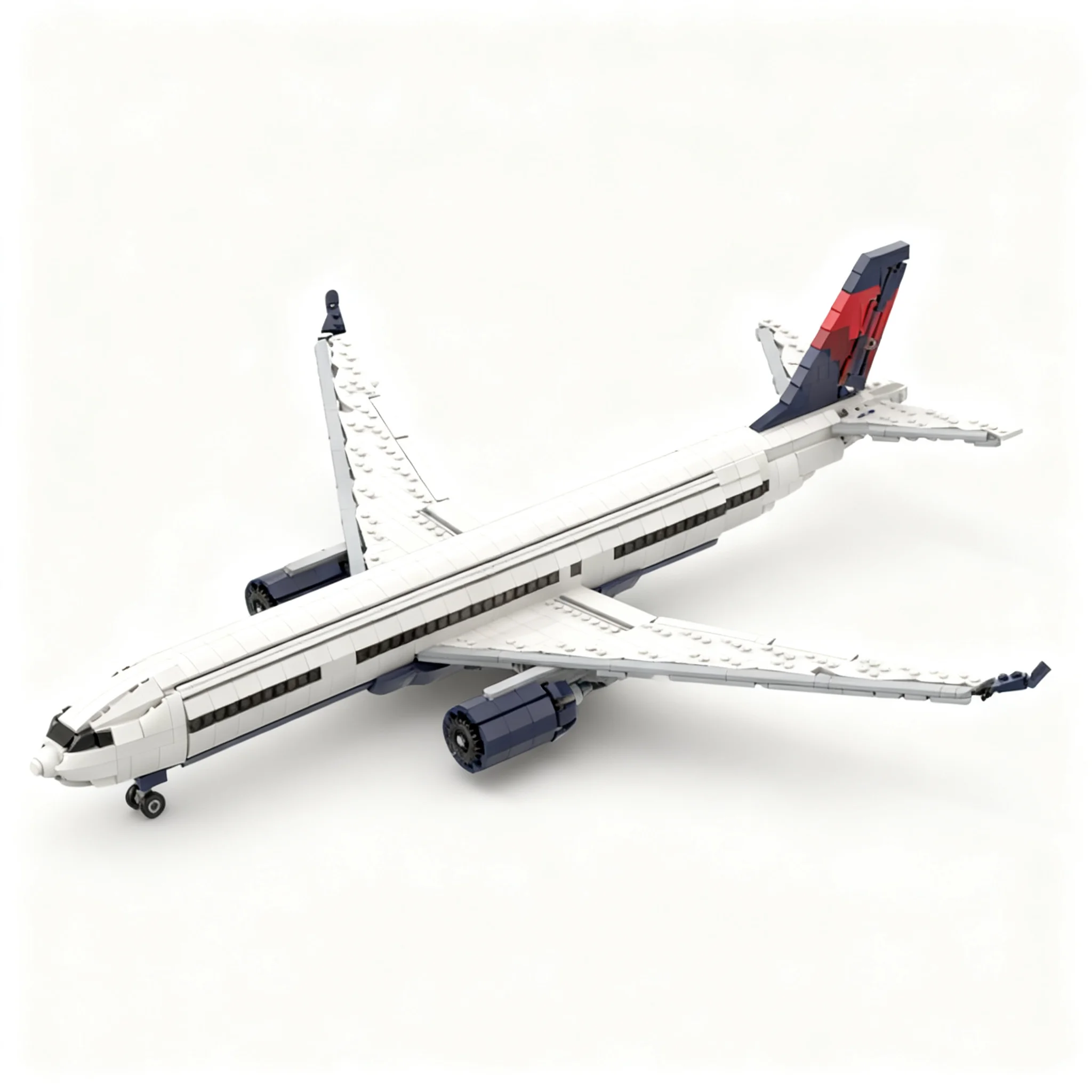 1742pcs MOC Promotional Airlines Airbuss A330-900neo - Delta Livery 1 100 Model Building Blocks Christmas Gift Toys Architecture