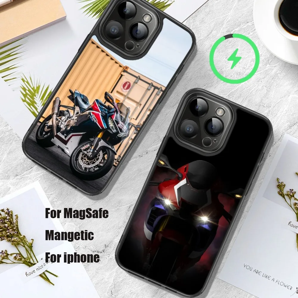 H-Honda C-Cbr 1000rr Phone Case For iPhone 11 12 13 14 15 Pro Max Plus Mini Magsafe Magnetic Wireless Charging Shell