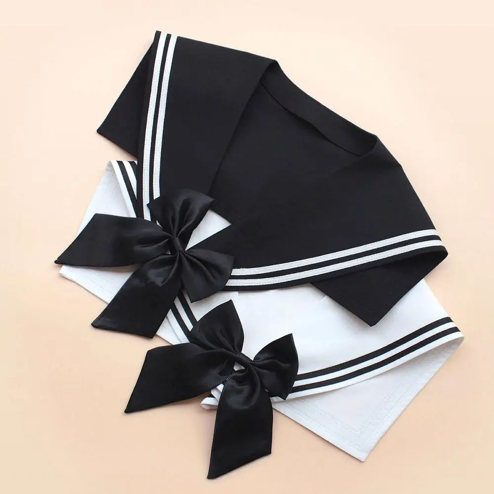 gola-falsa-de-marinheiro-listrada-lenco-de-algodao-destacavel-gravata-borboleta-estilo-academia-preto-e-branco-colar-falso-para-gola