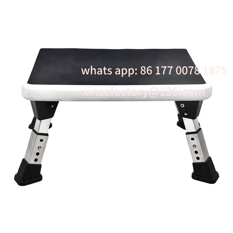 

Customizable lift folding footstool pedal height adjustable