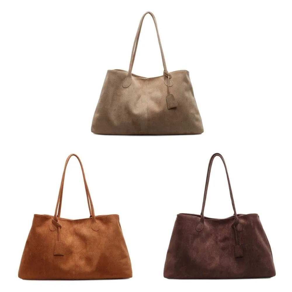 Borsa a tracolla Borsa a tracolla in pelle scamosciata Borsa a secchiello in pelle scamosciata stile coreano Borsa a mano in pelle scamosciata Borsa tote ascellare di grande capacità per ragazze