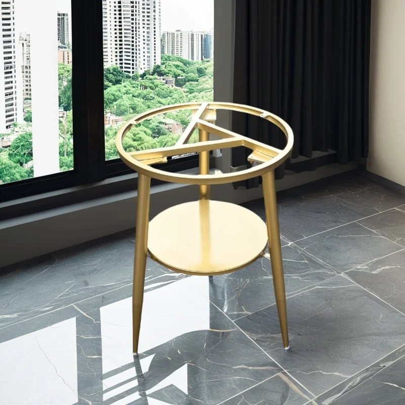Metal Balcony Table Base Modern Dining Table Dual-Tier Leg Stand Round Desk Stand Accessories Resistant Side Tables Frame