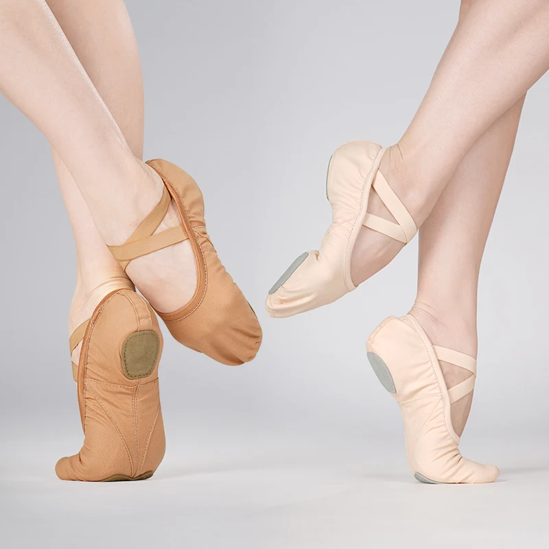 Ballerine per le donne scarpe da ballo per balletto con suola divisa pantofole da ballo per pratica di balletto elastico per adulti