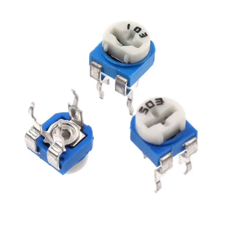 20 stks RM065 RM-065 Serie 100 200 500 1 K 2 K 5 K 10 K 20 K 50 K 100 K 200 K 500 K 1 M Ohm Trimpot Trimmer Potentiometer Variabele Weerstand