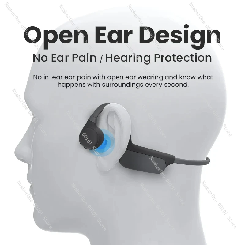 Open Ear Wireless Bluetooth Earphone Waterproof  Headset Bone Conduction Hearing Aid Headphone Sound Amplifier