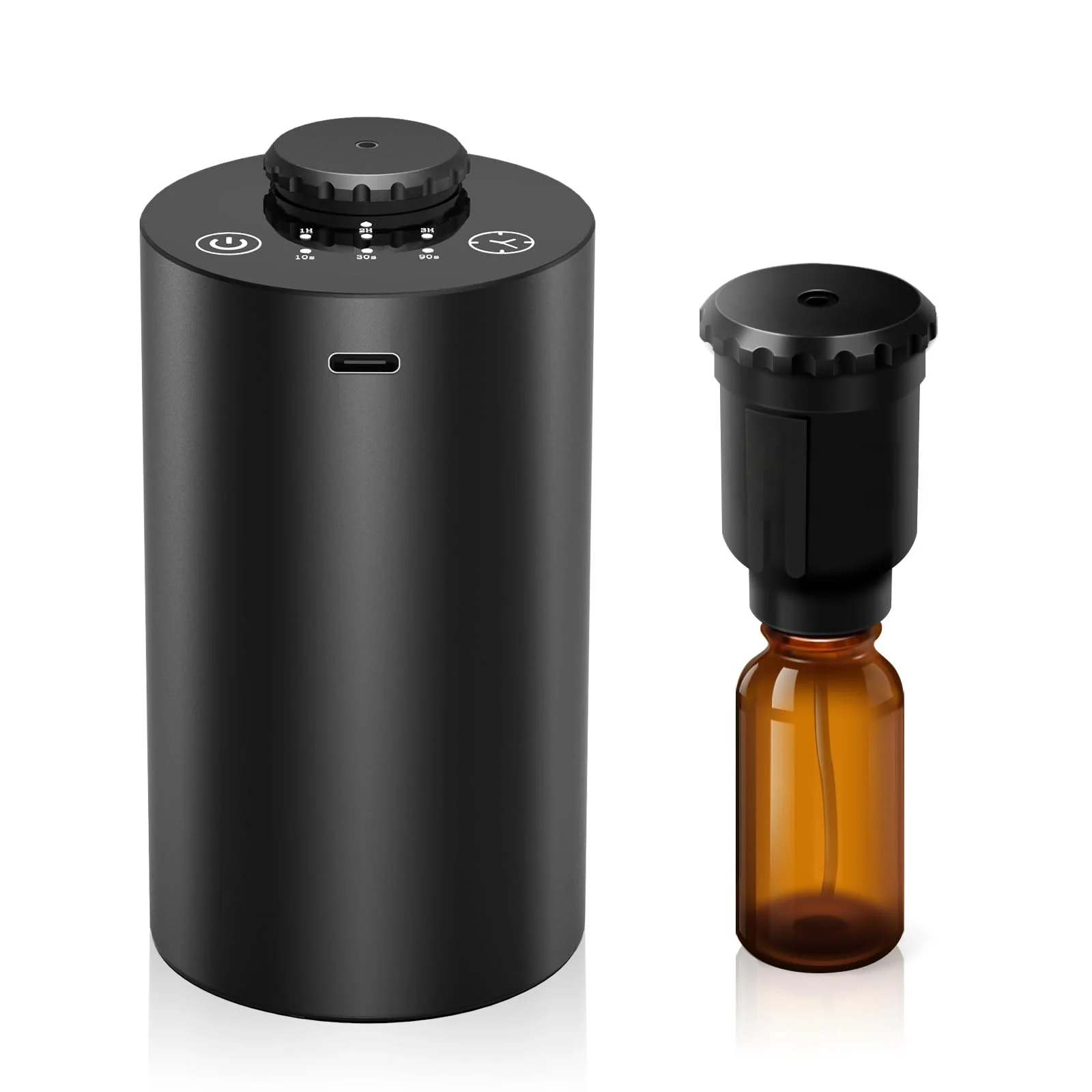 Portable Waterless Essential Oil Diffuser Battery Operated  Aromatherapy Diffuser With Timing & 3 Mist Levels Car Diffuser