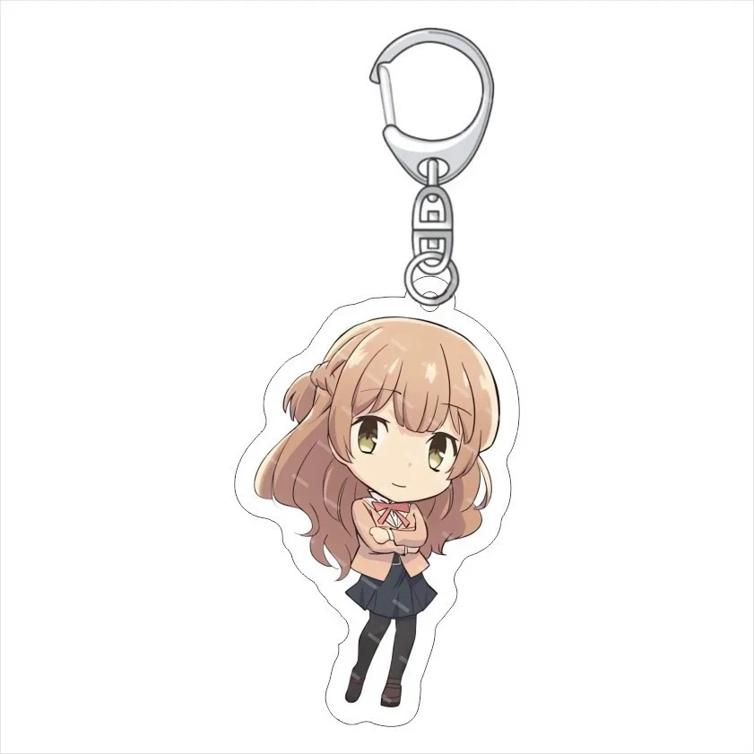 Anime Bloom Into You Acrylic Keychain Koito Yuu Nanami Touko Bag Pendant Keyring Cosplay Accessories Collection Gift