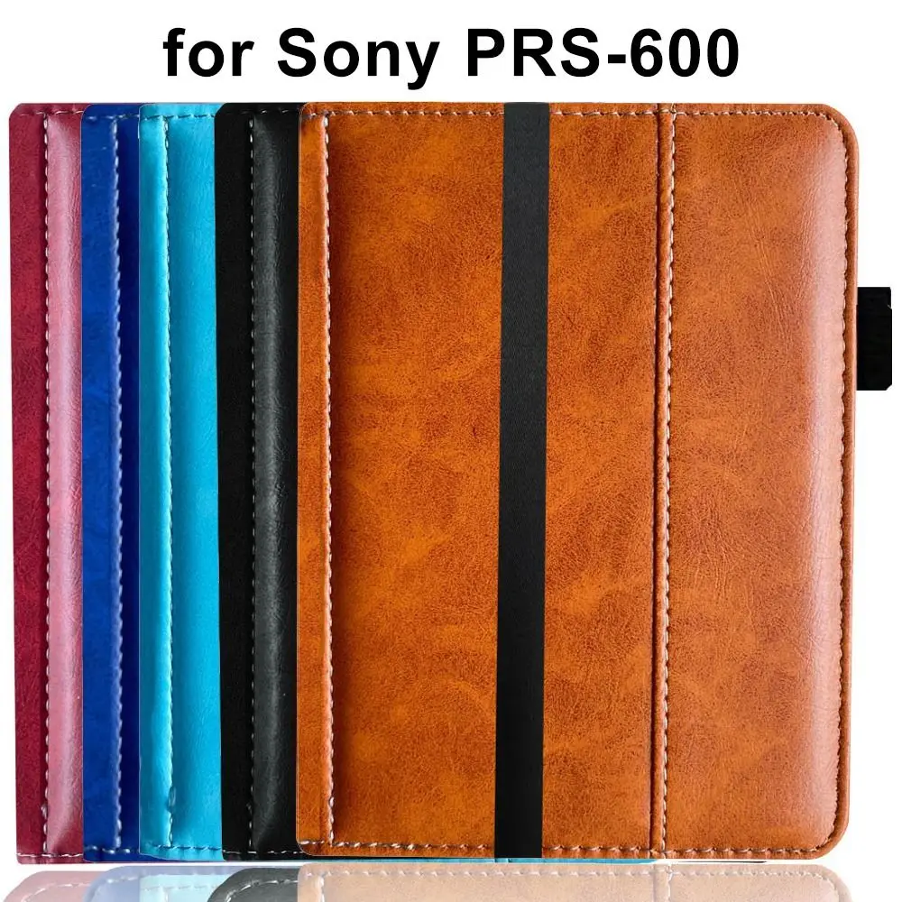 

PU Leather 6 inch e-Reader Cover Shockproof Anti Scratch Case Retro Ultra Slim Full Protective Shell for Sony PRS-600