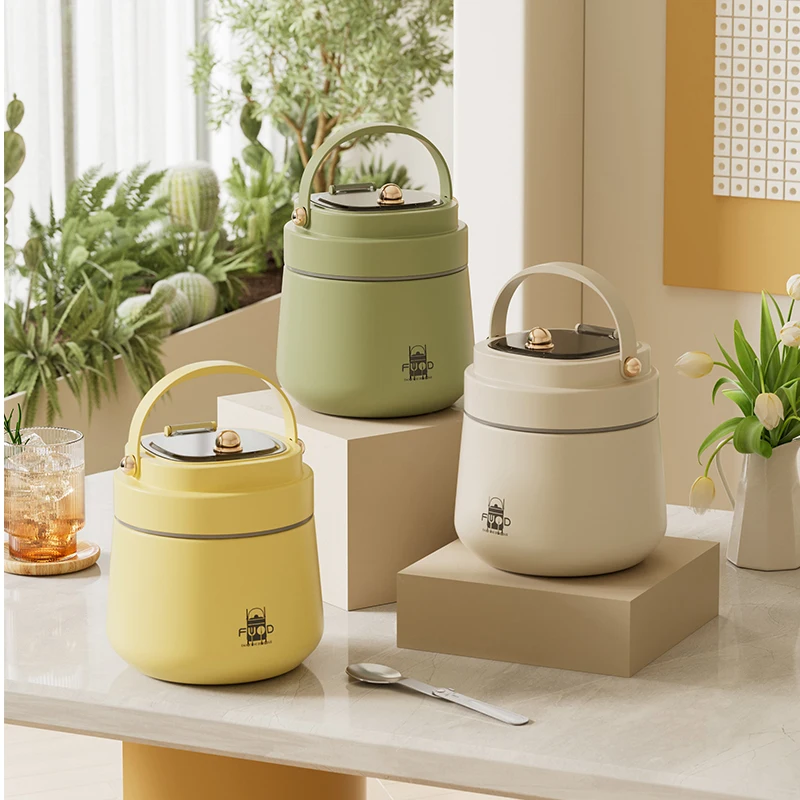 High-quality SUS304 long-term insulated pot is portable and leak-proof, suitable for office workers, students, picnics, etc