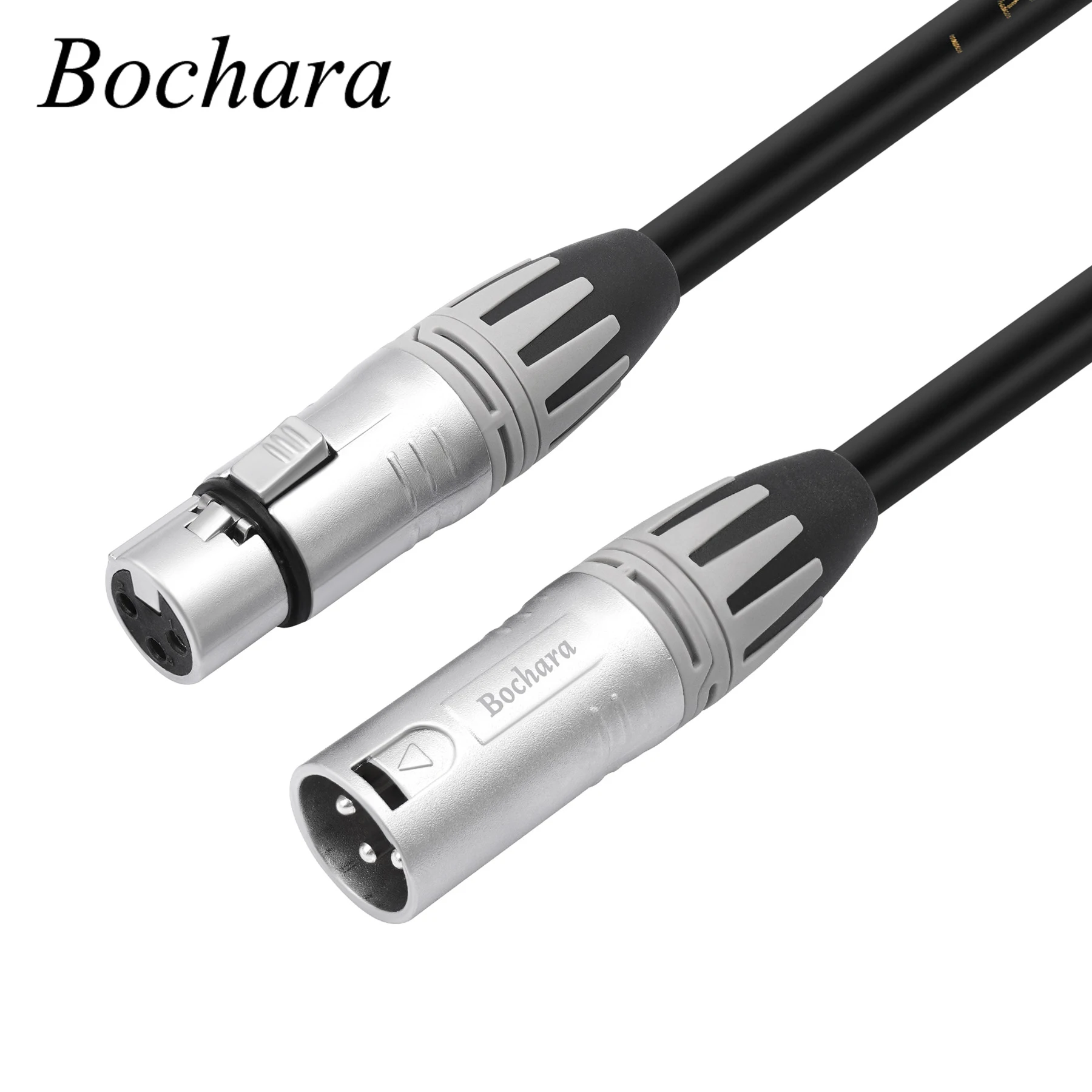 Bochara Zinc Alloy XLR Extension Cable Male to Female OFC Audio Cable Dual Shielded for Microphone Mixer 1m 2m 3m 5m 10m