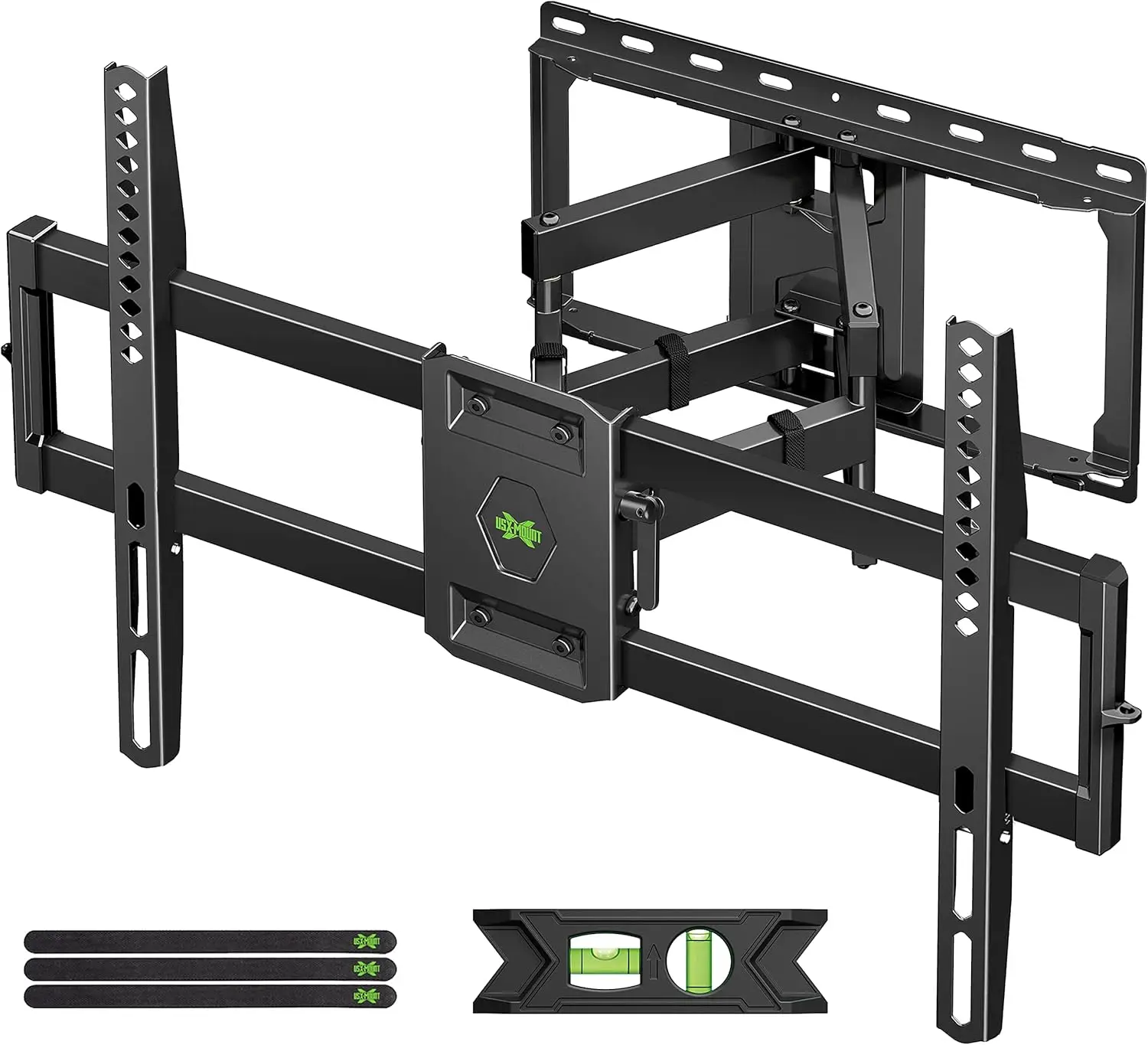 

Full Motion TV Wall Mount for 42-90 Inch Screens, Dual Swivel Tilt Arms, Holds 132lbs, VESA 600x400mm
