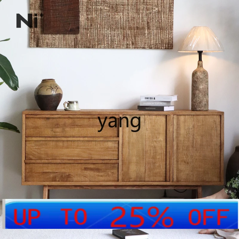 

LMM retro solid wood chest cabinet medieval home homestay entrance cabinet